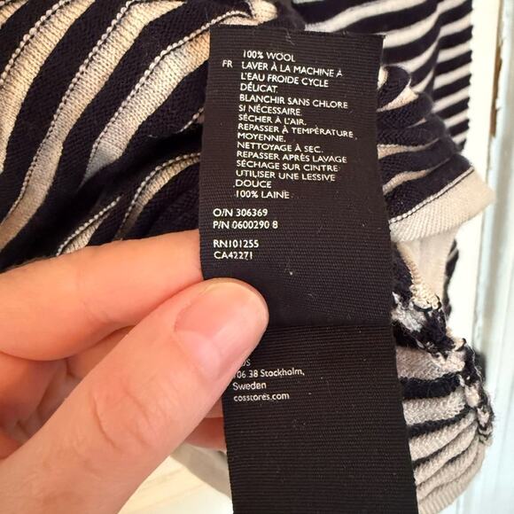 COS Striped Fine-knit Blue and Pink Sweater - Picture 8 of 8